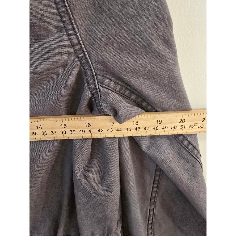 Madewell Gray Utility Jacket Button Zip Pockets Drawstring Waist Size M - Picture 6 of 8